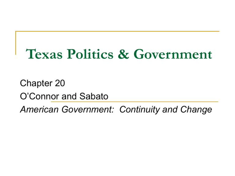 Politics is the law in texas