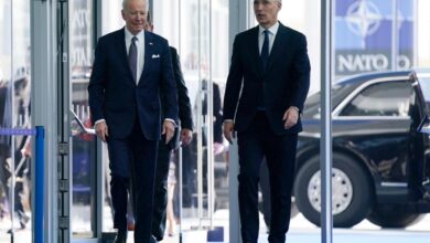 Biden gives fiery nato speech