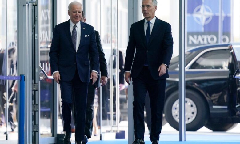 Biden gives fiery nato speech