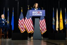 Bidens symbolic handover to harris