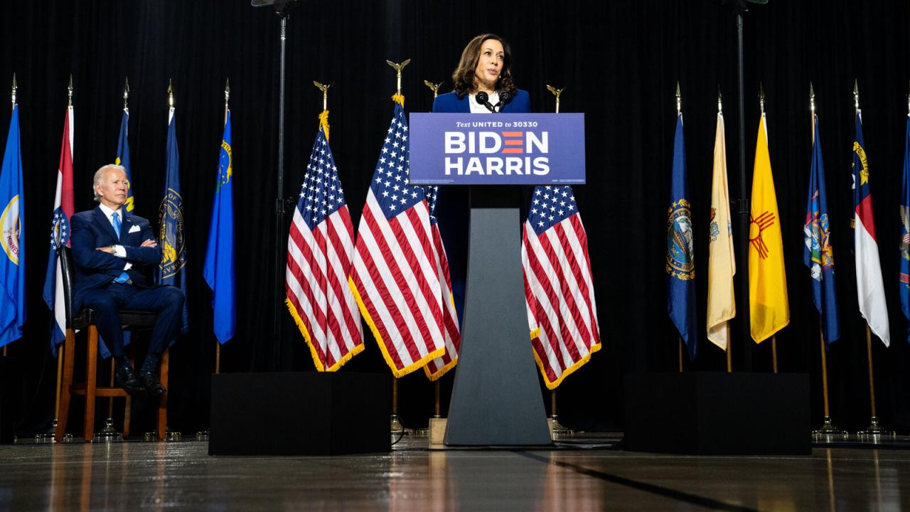 Bidens symbolic handover to harris