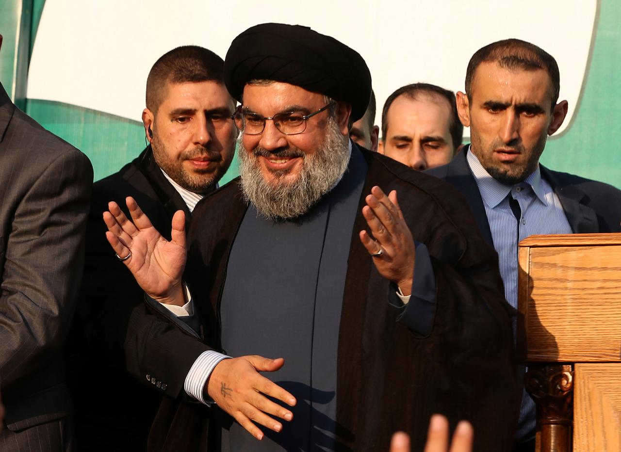 Hezbollah nasrallah leader hassan palestine sheikh israel improved intelligence occupied malla hussein ap enter file will