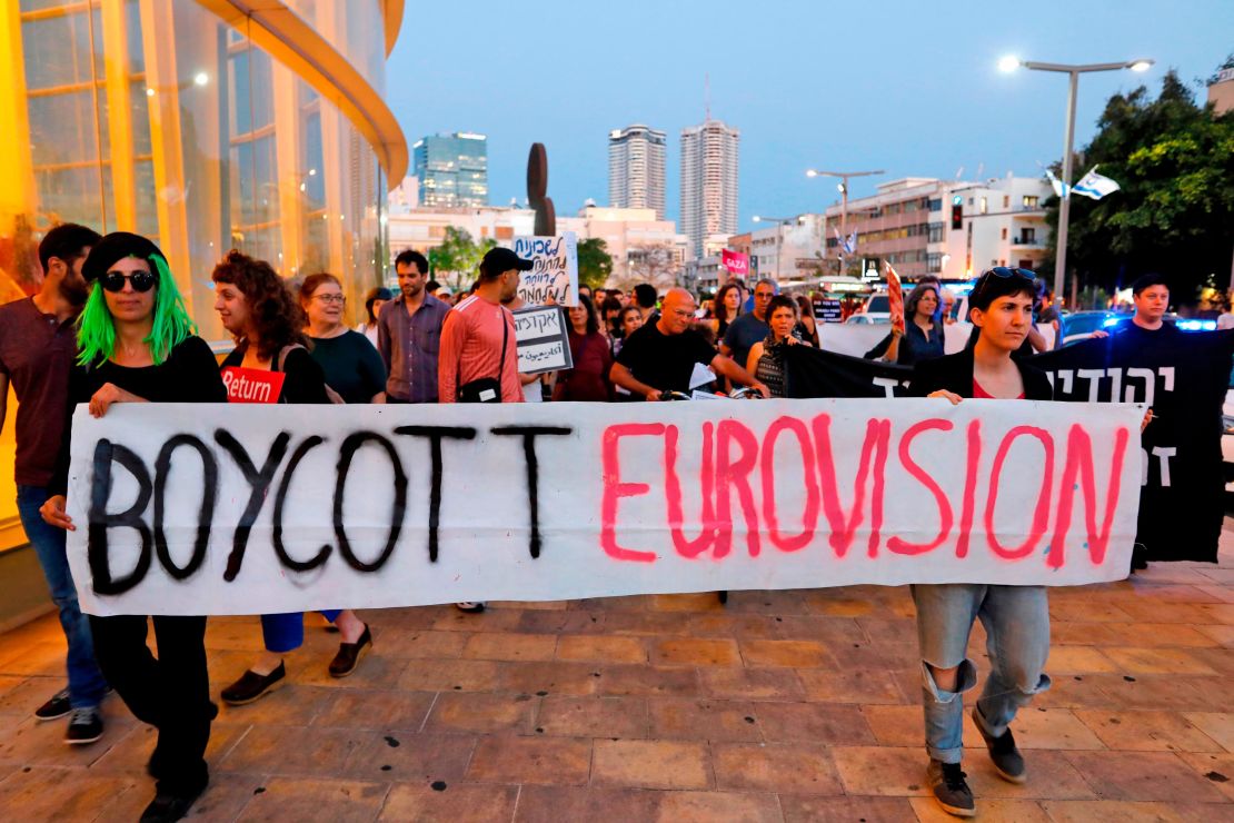 Eurovision aviv tel netta contest song barzilai israel boycott flash90 may victory israelis celebrate hosted artists if wins bot targeting