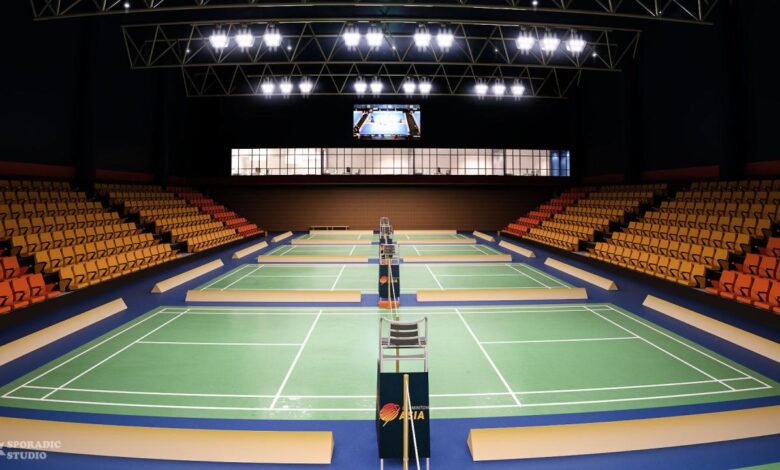 Physics reveals the best design for a badminton arena