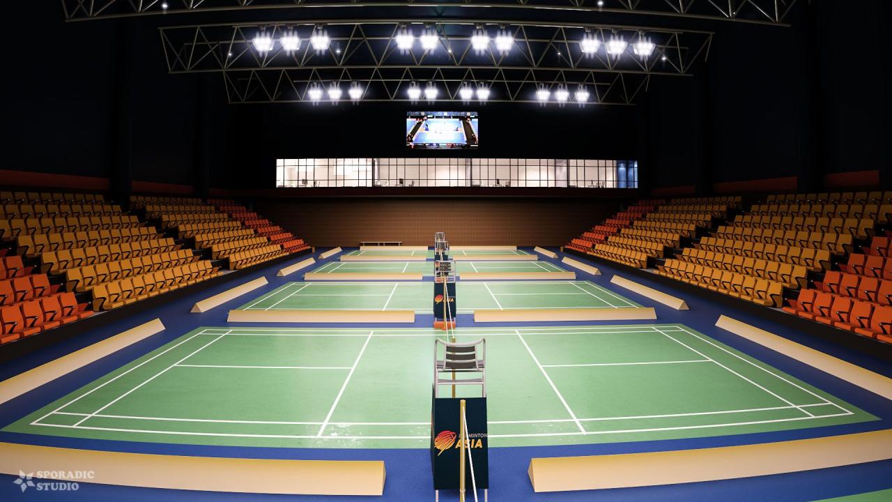 Physics reveals the best design for a badminton arena