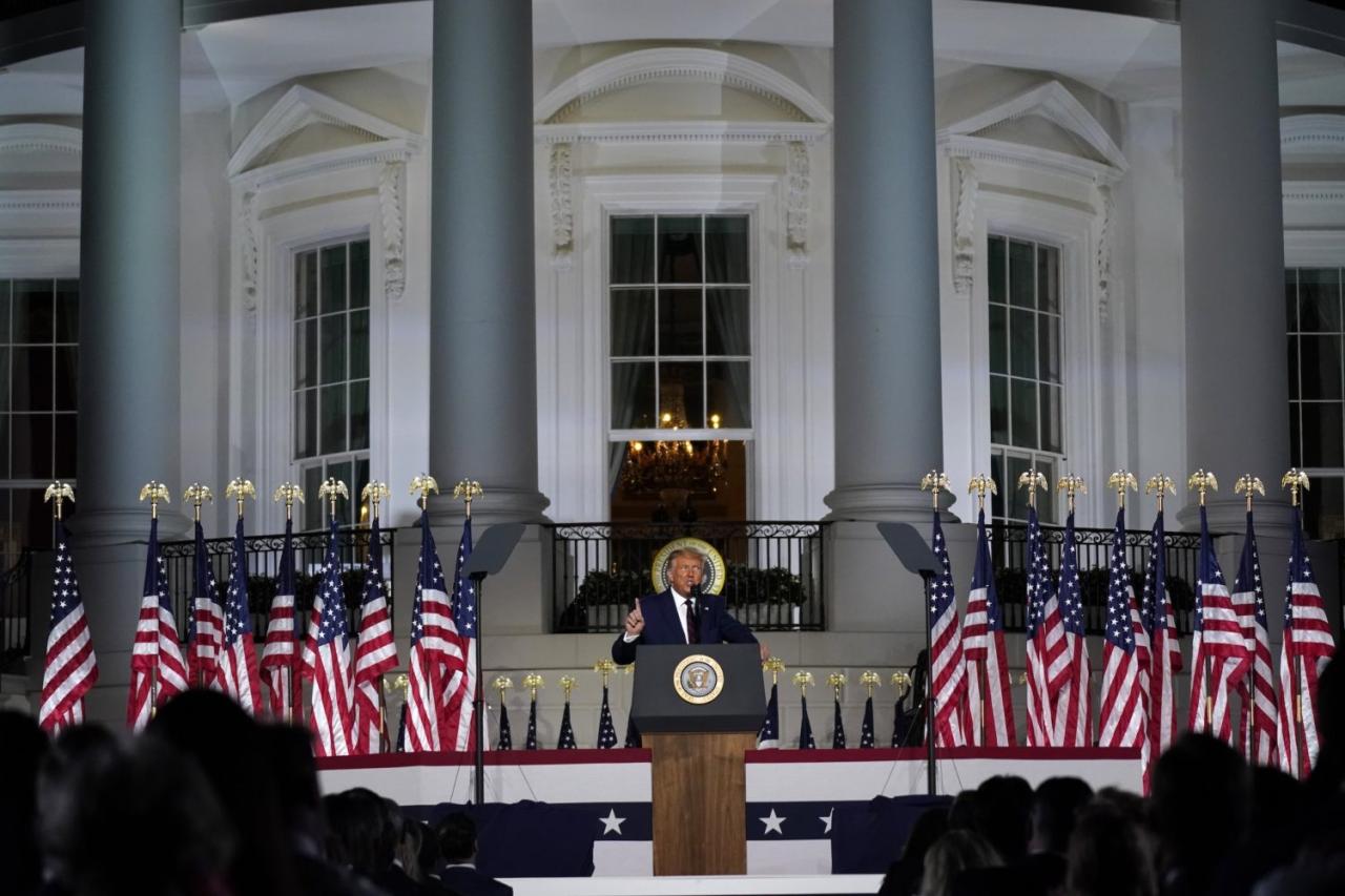 Donald trump tries to be both unifier and pugilist in his convention speech