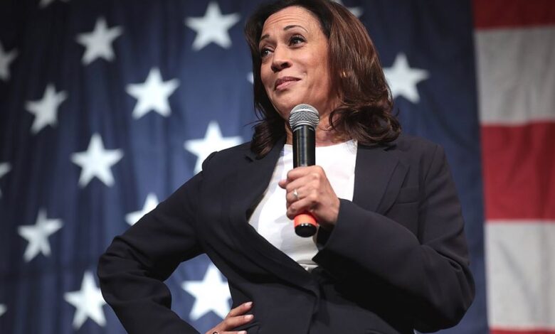 With cash and backing kamala harris sails towards nomination