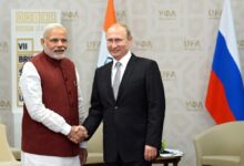 Narendra modi cuddles up to vladimir putin in moscow