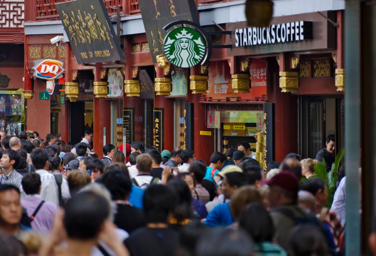 China is now the world leader in coffee shops