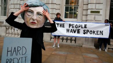 No british election is complete without a man with a bin on his head