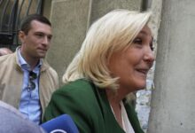 Le pens hard right looks set to crush macrons centrists